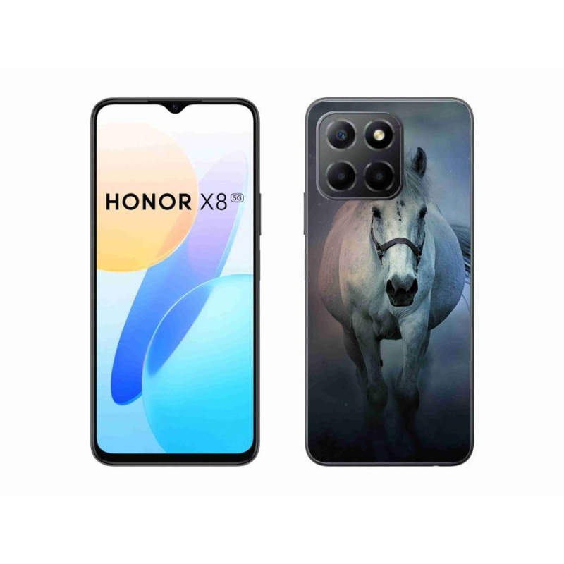 Gelový obal mmCase na mobil Honor X8 5G/Honor 70 Lite 5G - běžící bílý kůň