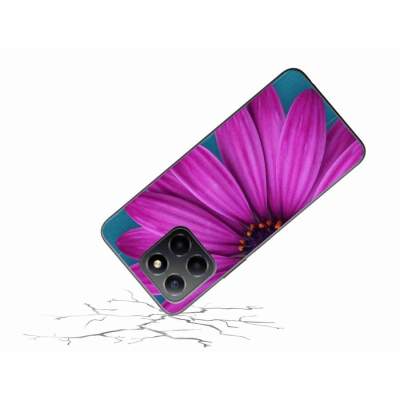 Gelový obal mmCase na mobil Honor X8 5G/Honor 70 Lite 5G - fialová kopretina