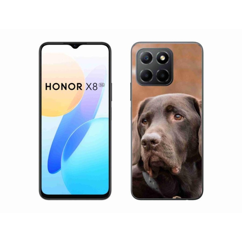 Gelový obal mmCase na mobil Honor X8 5G/Honor 70 Lite 5G - hnědý labrador