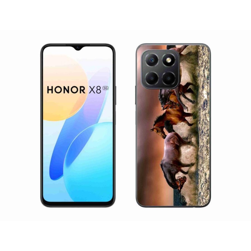 Gelový obal mmCase na mobil Honor X8 5G/Honor 70 Lite 5G - koně 1