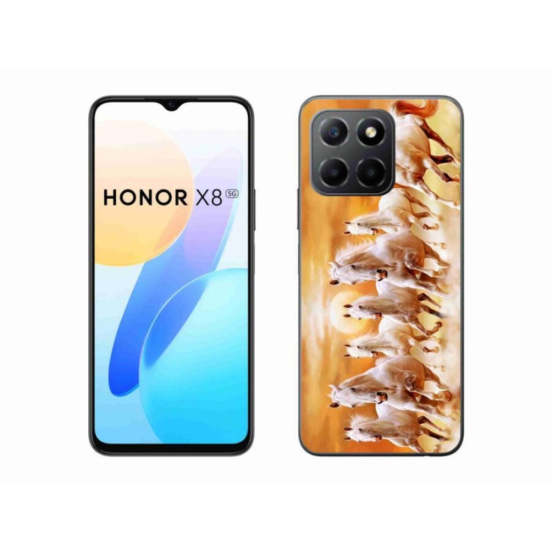 Gelový obal mmCase na mobil Honor X8 5G/Honor 70 Lite 5G - koně 2