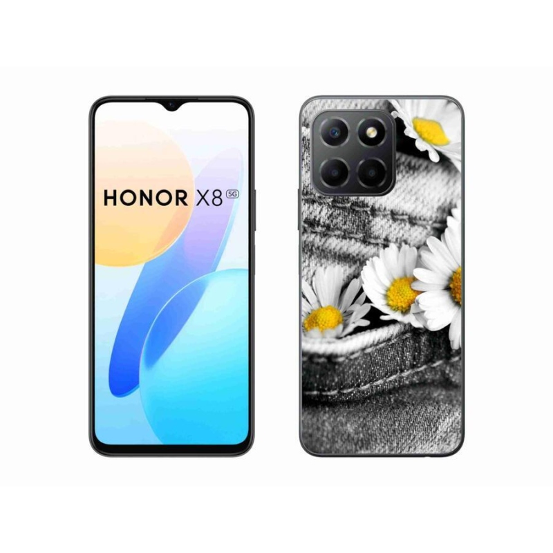 Gelový obal mmCase na mobil Honor X8 5G/Honor 70 Lite 5G - kopretiny
