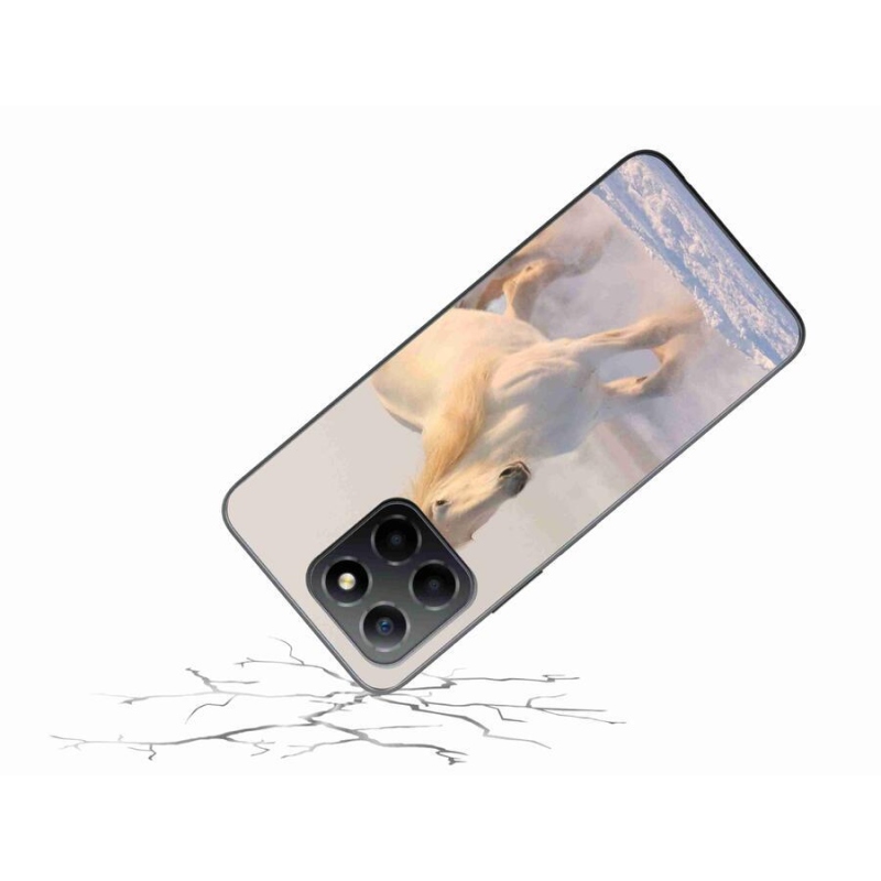 Gelový obal mmCase na mobil Honor X8 5G/Honor 70 Lite 5G - kůň ve sněhu