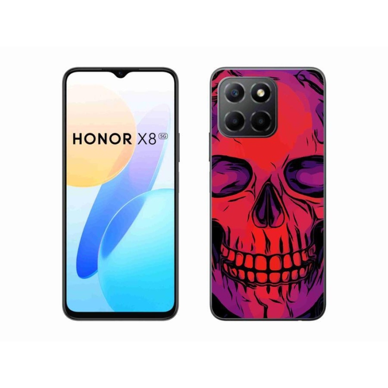 Gelový obal mmCase na mobil Honor X8 5G/Honor 70 Lite 5G - lebka