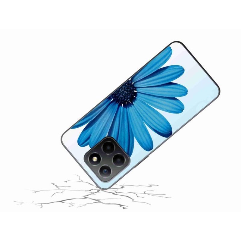 Gelový obal mmCase na mobil Honor X8 5G/Honor 70 Lite 5G - modrá kopretina