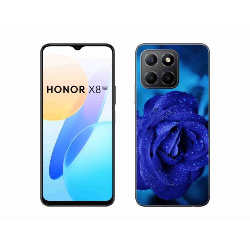 Gelový obal mmCase na mobil Honor X8 5G/Honor 70 Lite 5G - modrá růže