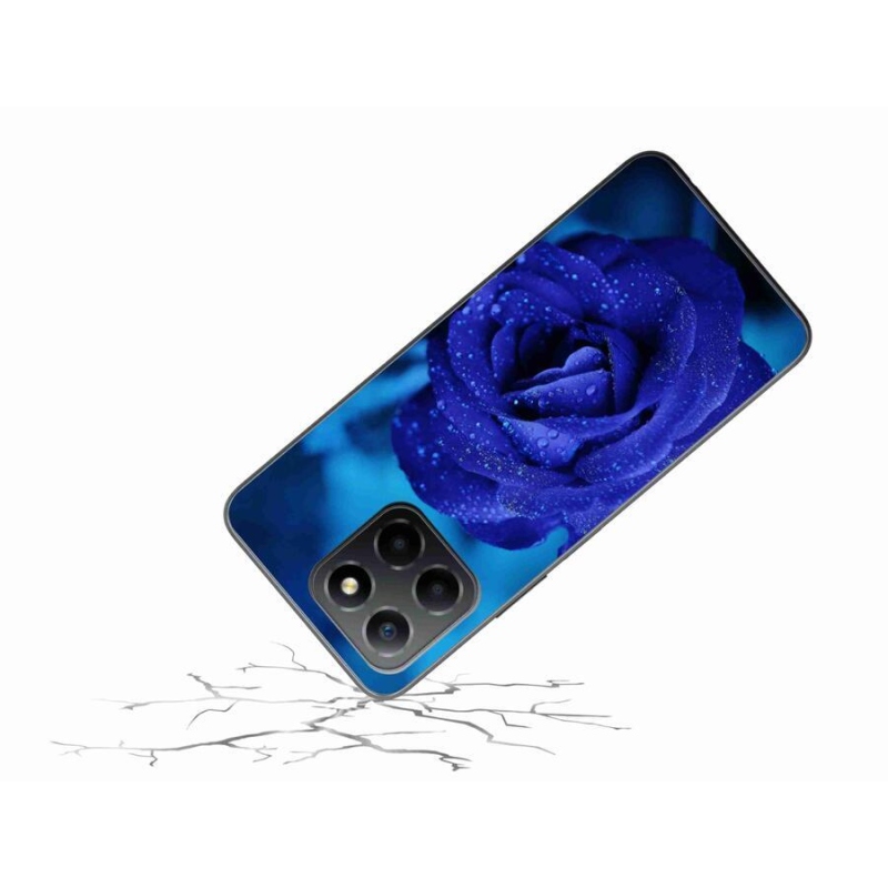 Gelový obal mmCase na mobil Honor X8 5G/Honor 70 Lite 5G - modrá růže