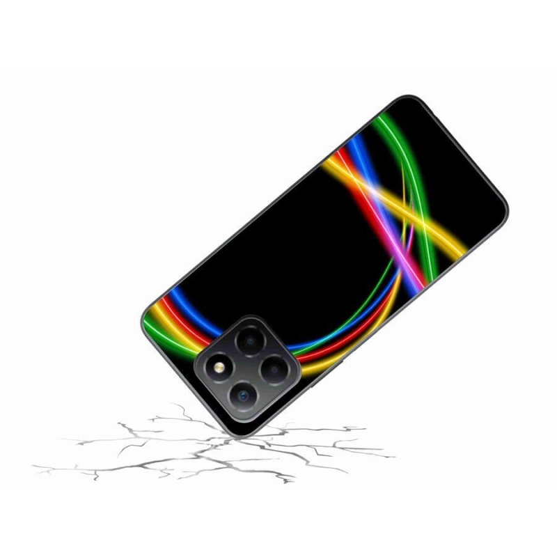 Gelový obal mmCase na mobil Honor X8 5G/Honor 70 Lite 5G - neonové kruhy