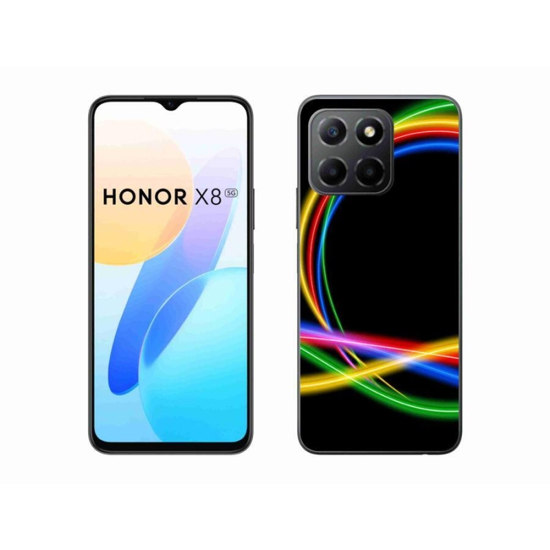 Gelový obal mmCase na mobil Honor X8 5G/Honor 70 Lite 5G - neonové kruhy