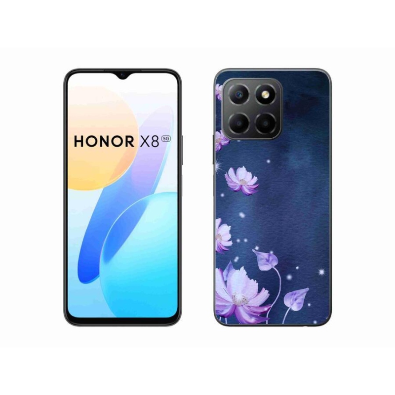 Gelový obal mmCase na mobil Honor X8 5G/Honor 70 Lite 5G - padající květy