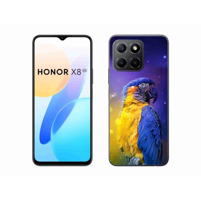 Gelový obal mmCase na mobil Honor X8 5G/Honor 70 Lite 5G - papoušek ara 1