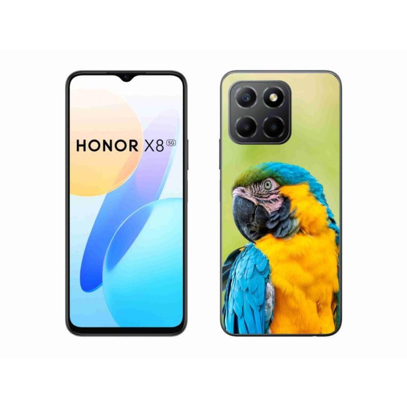 Gelový obal mmCase na mobil Honor X8 5G/Honor 70 Lite 5G - papoušek ara 2