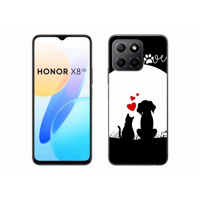 Gelový obal mmCase na mobil Honor X8 5G/Honor 70 Lite 5G - zvířecí láska