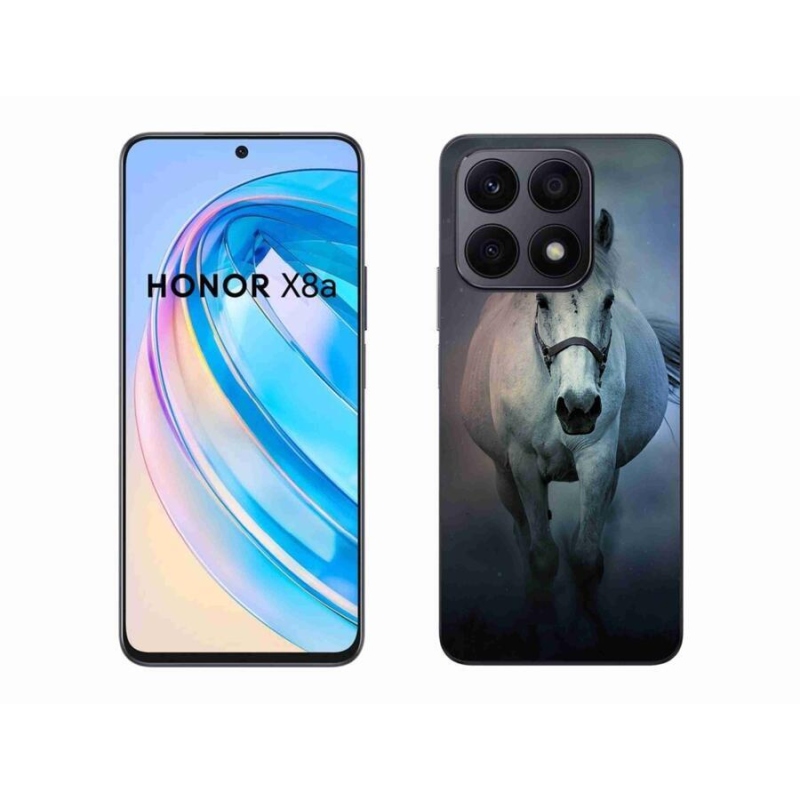 Gelový obal mmCase na mobil Honor X8a - běžící bílý kůň