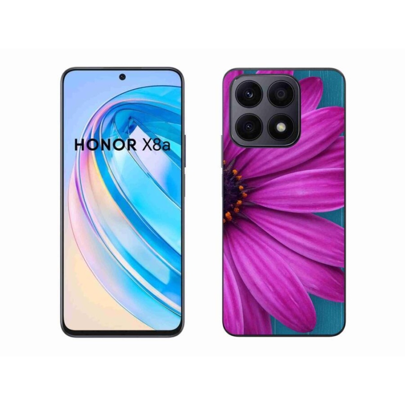 Gelový obal mmCase na mobil Honor X8a - fialová kopretina