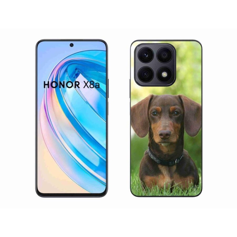 Gelový obal mmCase na mobil Honor X8a - hnědý jezevčík
