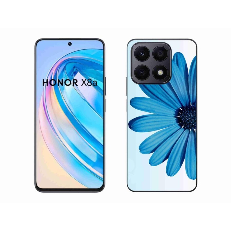 Gelový obal mmCase na mobil Honor X8a - modrá kopretina