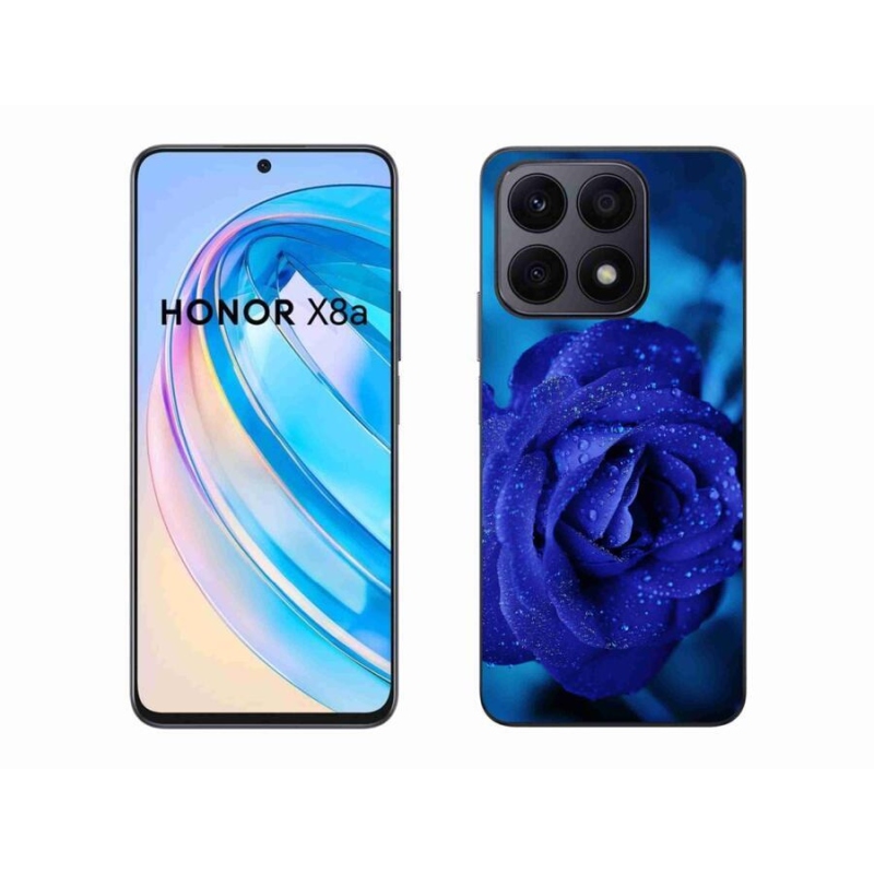 Gelový obal mmCase na mobil Honor X8a - modrá růže