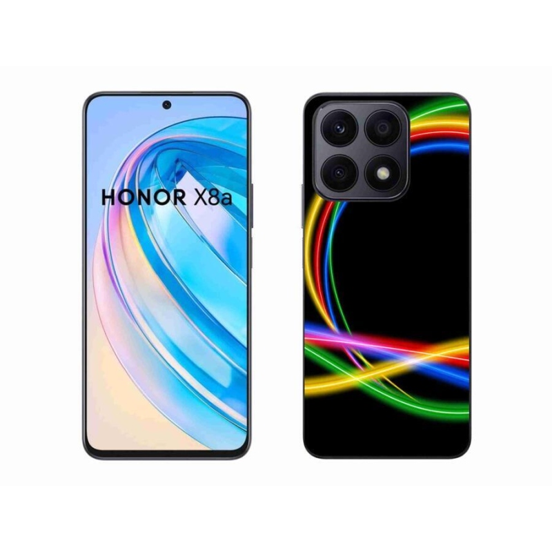 Gelový obal mmCase na mobil Honor X8a - neonové kruhy
