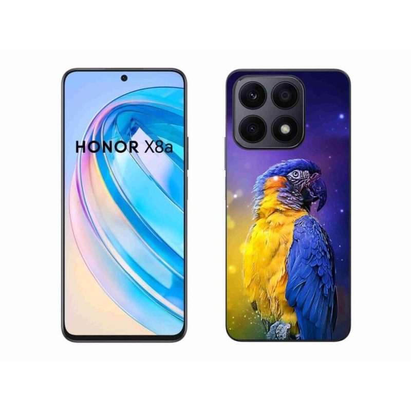 Gelový obal mmCase na mobil Honor X8a - papoušek ara 1
