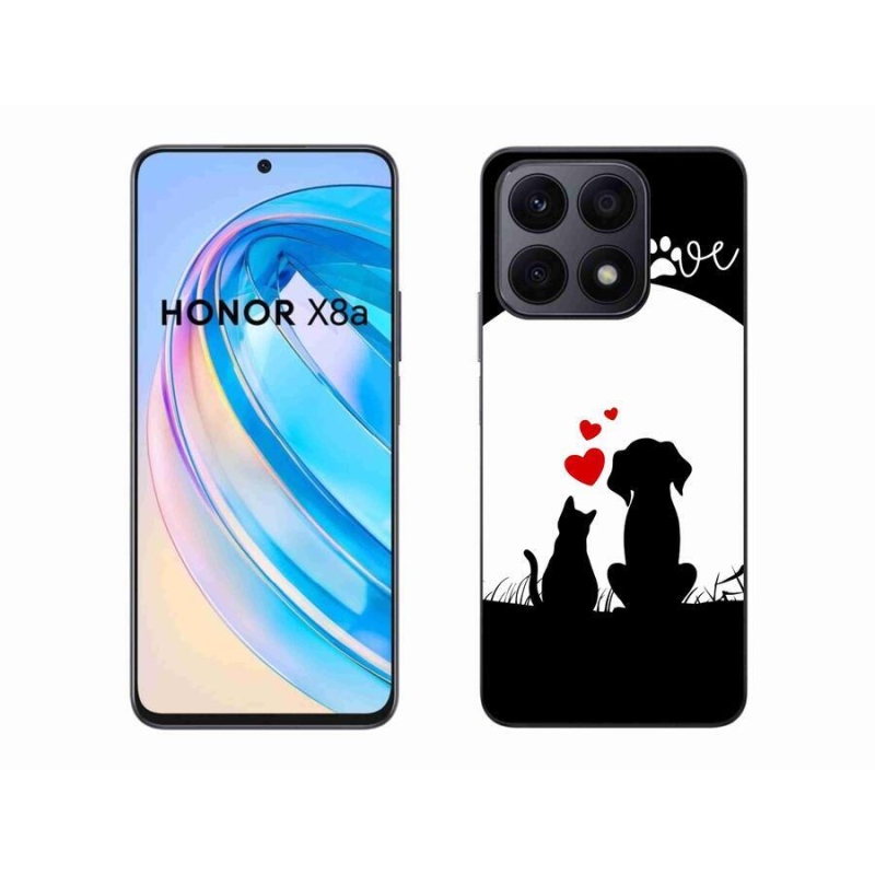 Gelový obal mmCase na mobil Honor X8a - zvířecí láska