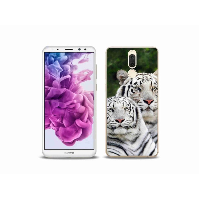 Gelový obal mmCase na mobil Huawei Mate 10 Lite - bílí tygři