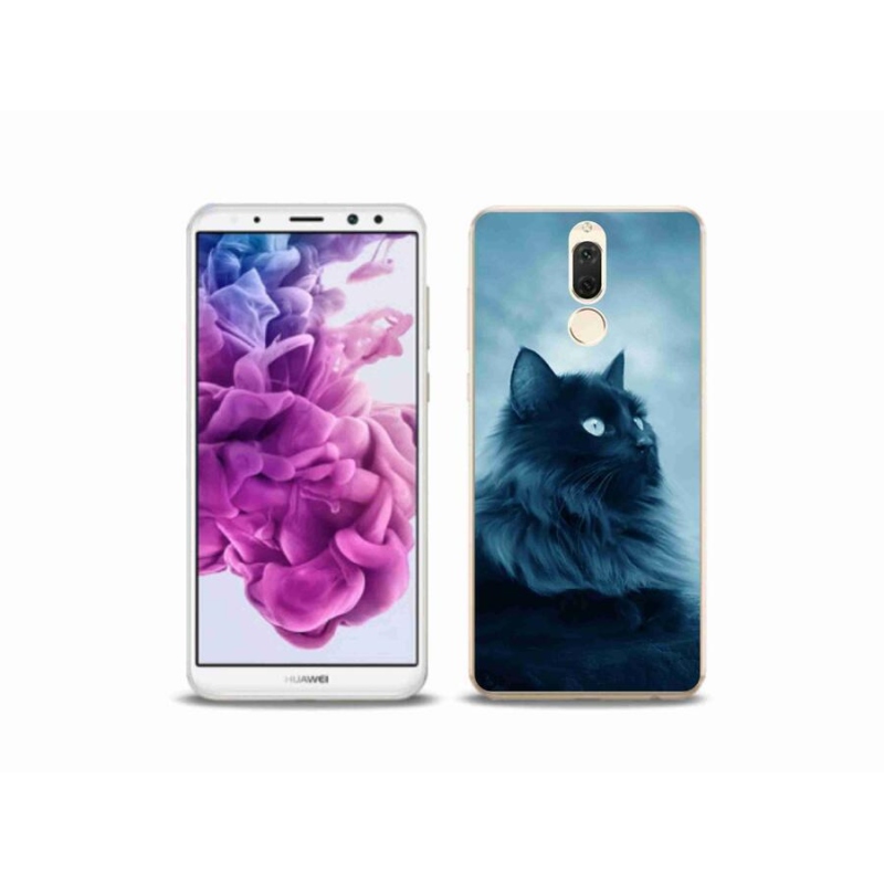 Gelový obal mmCase na mobil Huawei Mate 10 Lite - černá kočka 1