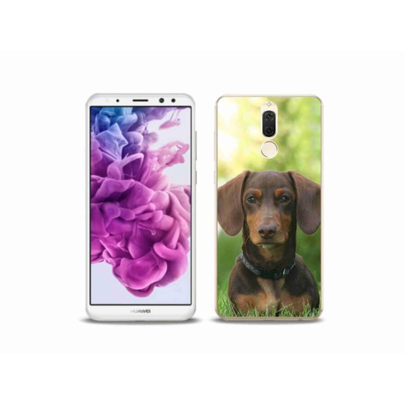 Gelový obal mmCase na mobil Huawei Mate 10 Lite - hnědý jezevčík