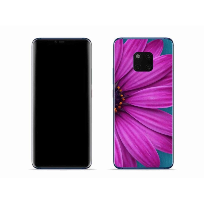 Gelový obal mmCase na mobil Huawei Mate 20 Pro - fialová kopretina