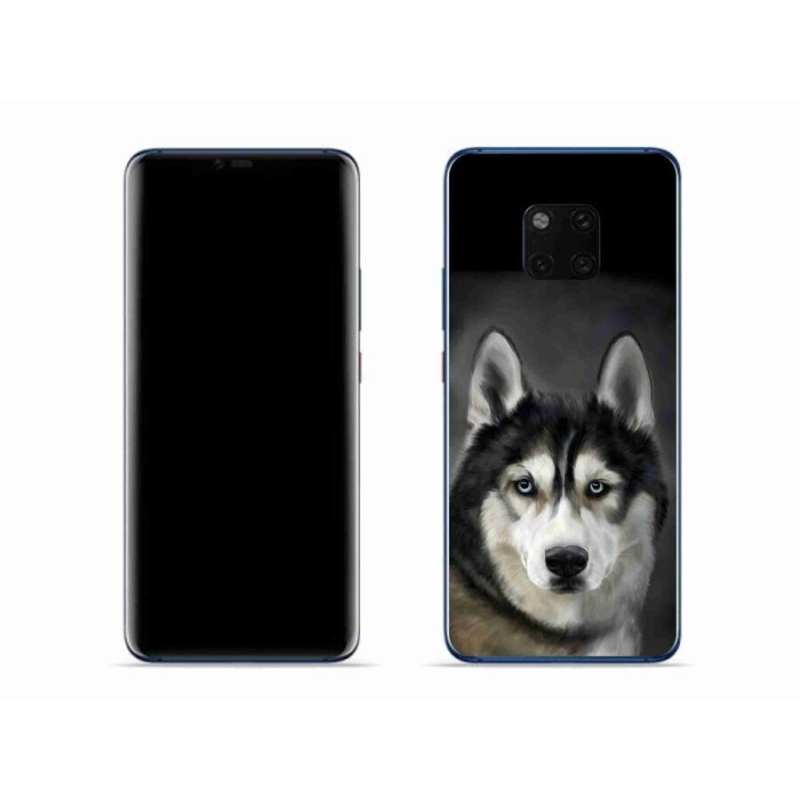 Gelový obal mmCase na mobil Huawei Mate 20 Pro - husky