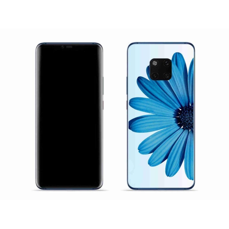 Gelový obal mmCase na mobil Huawei Mate 20 Pro - modrá kopretina