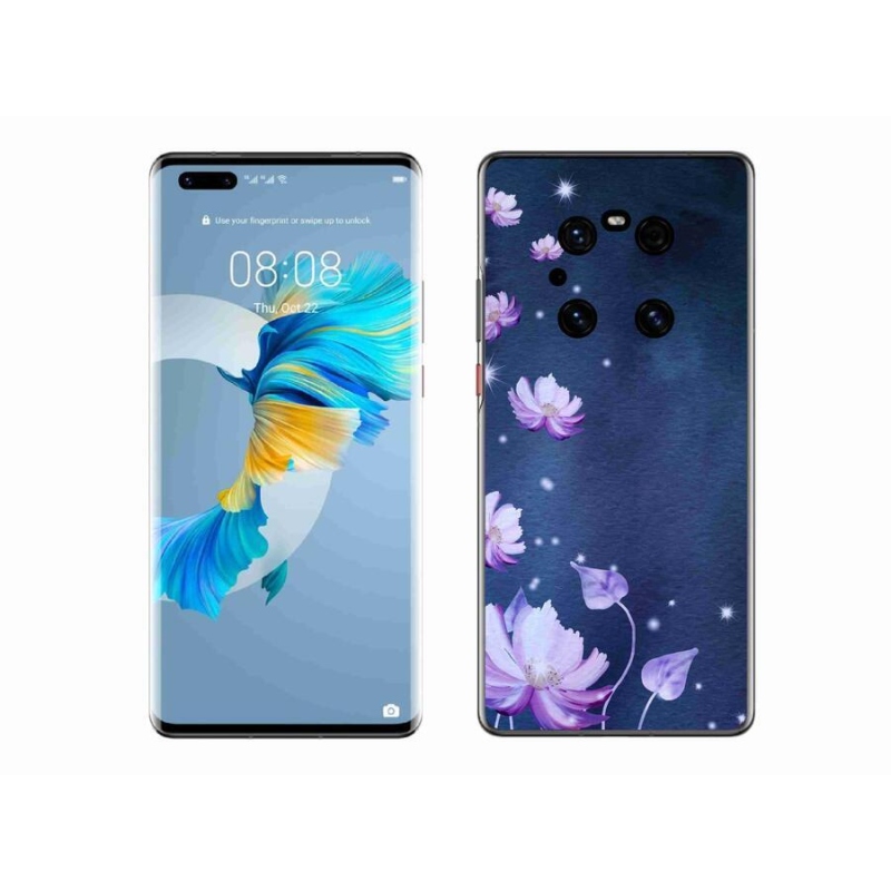 Gelový obal mmCase na mobil Huawei Mate 40 Pro - padající květy