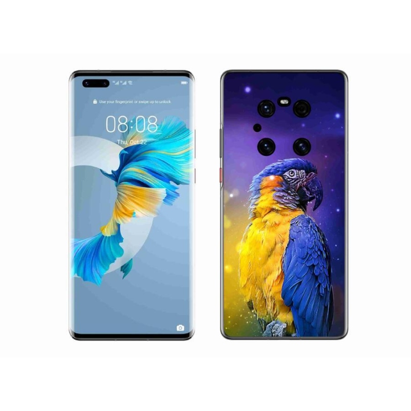Gelový obal mmCase na mobil Huawei Mate 40 Pro - papoušek ara 1