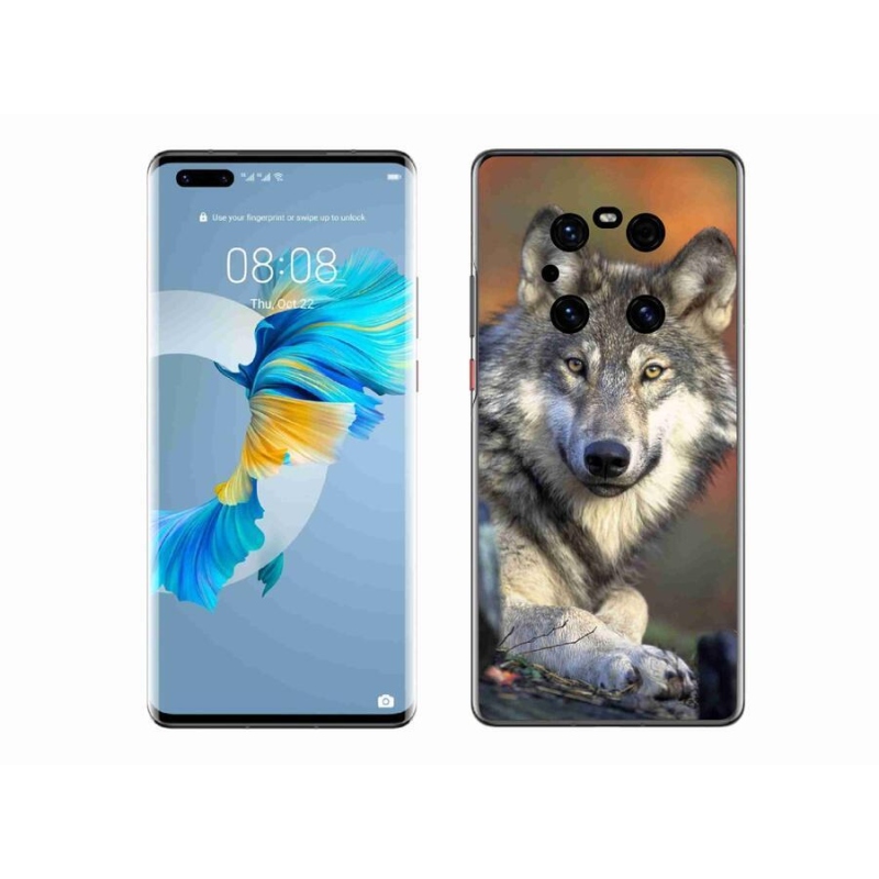 Gelový obal mmCase na mobil Huawei Mate 40 Pro - vlk