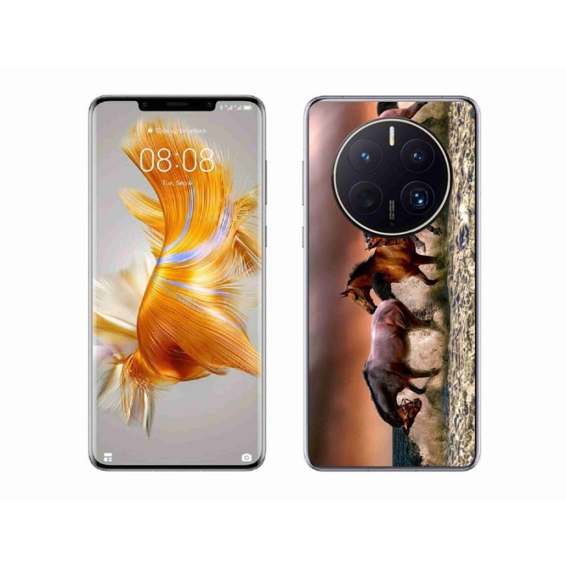 Gelový obal mmCase na mobil Huawei Mate 50 Pro - koně 1