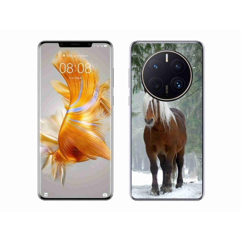 Gelový obal mmCase na mobil Huawei Mate 50 Pro - kůň v lese
