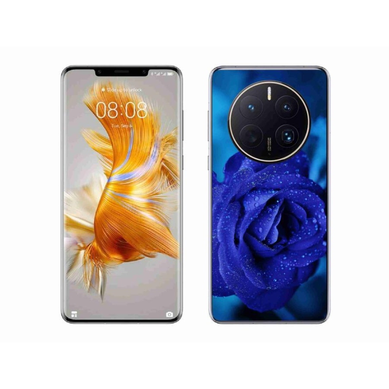 Gelový obal mmCase na mobil Huawei Mate 50 Pro - modrá růže