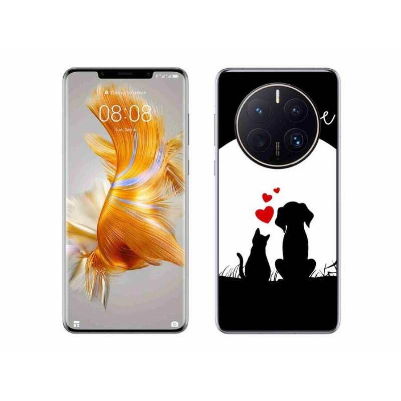 Gelový obal mmCase na mobil Huawei Mate 50 Pro - zvířecí láska