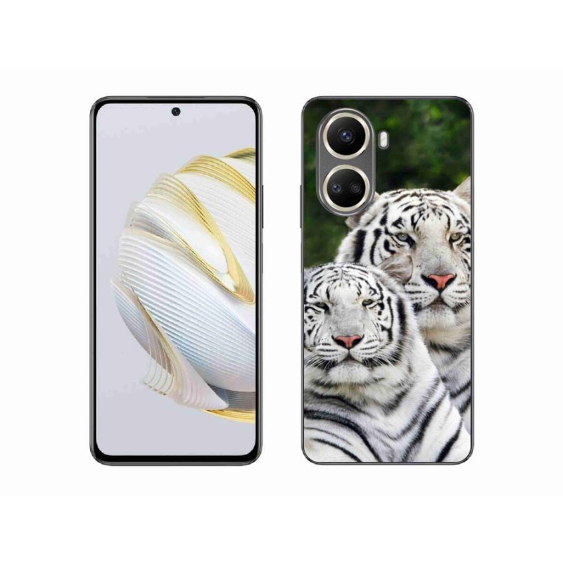 Gelový obal mmCase na mobil Huawei Nova 10 SE - bílí tygři