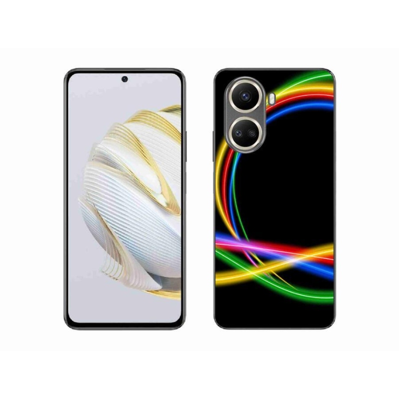Gelový obal mmCase na mobil Huawei Nova 10 SE - neonové kruhy