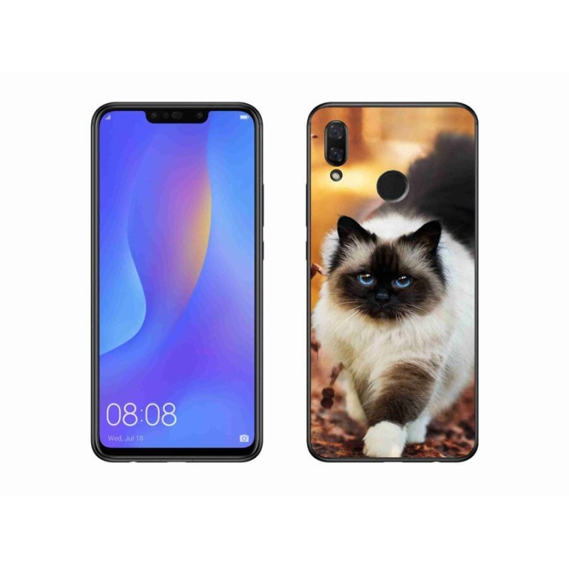 Gelový obal mmCase na mobil Huawei Nova 3 - kočka 1
