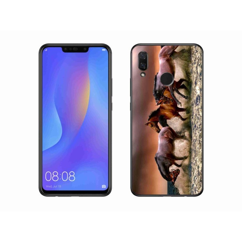 Gelový obal mmCase na mobil Huawei Nova 3 - koně 1
