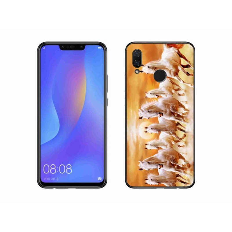 Gelový obal mmCase na mobil Huawei Nova 3 - koně 2