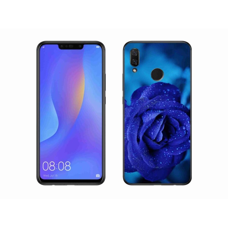 Gelový obal mmCase na mobil Huawei Nova 3 - modrá růže