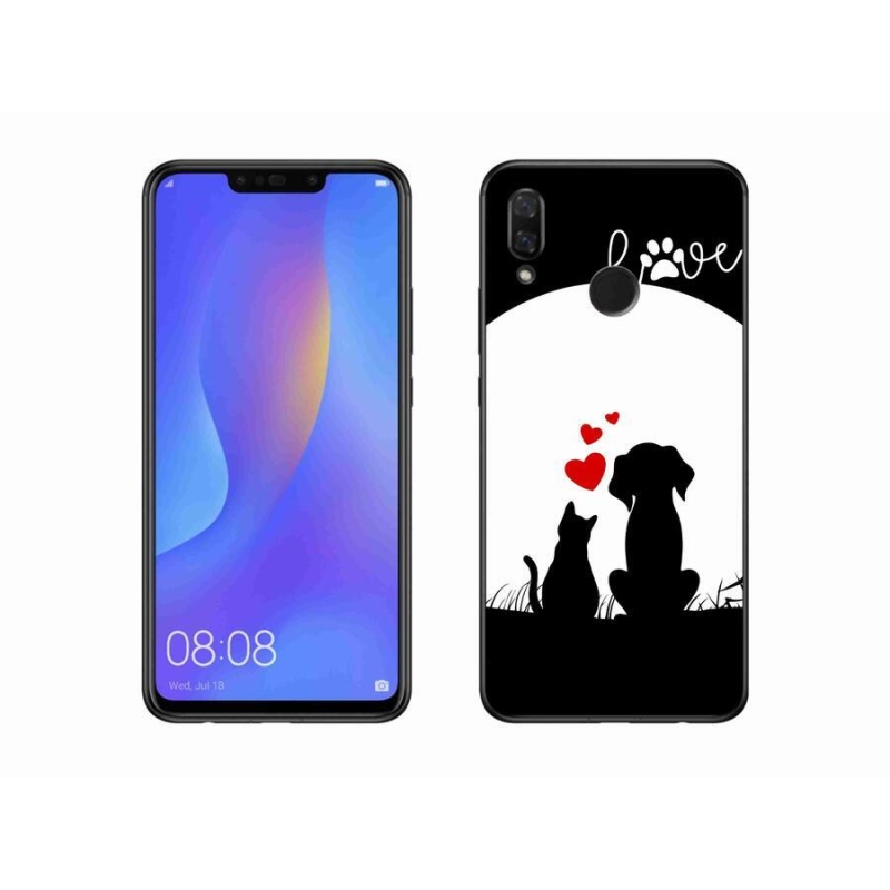Gelový obal mmCase na mobil Huawei Nova 3 - zvířecí láska