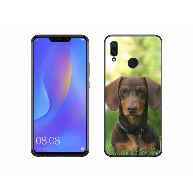 Gelový obal mmCase na mobil Huawei Nova 3i - hnědý jezevčík