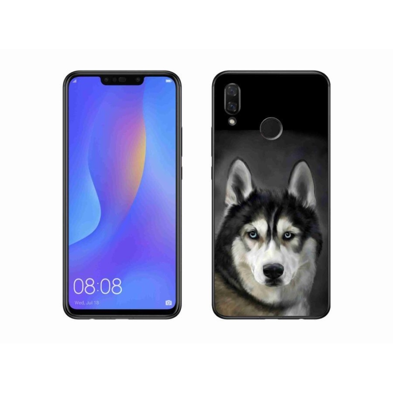 Gelový obal mmCase na mobil Huawei Nova 3i - husky