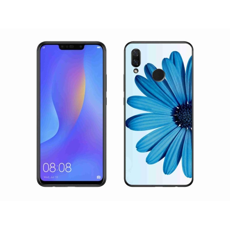 Gelový obal mmCase na mobil Huawei Nova 3i - modrá kopretina