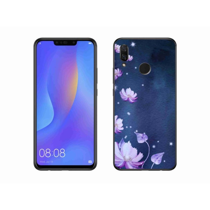 Gelový obal mmCase na mobil Huawei Nova 3i - padající květy
