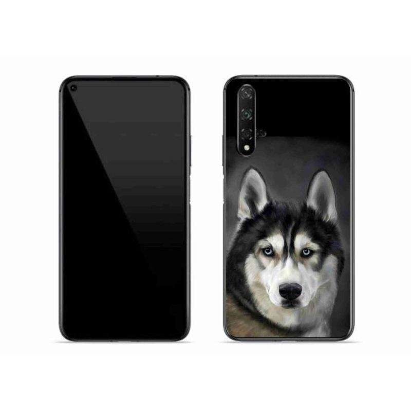 Gelový obal mmCase na mobil Huawei Nova 5T - husky